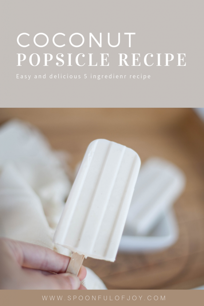 Coconut popsicle recipe, coconut milk